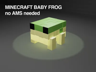 Cute Baby Minecraft Frog – Miniature Mod-Inspired