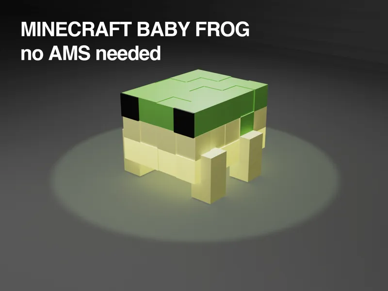 Cute Baby Minecraft Frog – Miniature Mod-Inspired
