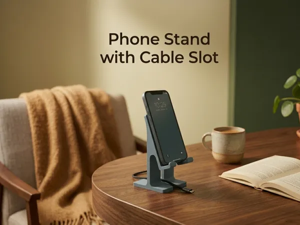 Support téléphone avec fente pour câble