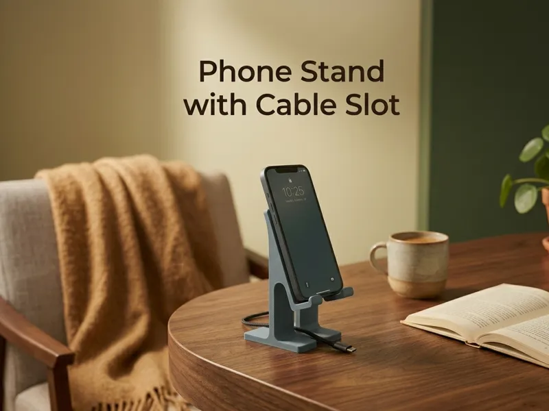 Phone Stand with Cable Slot