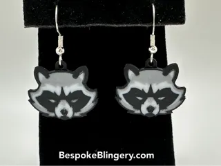 Raccoon Earrings