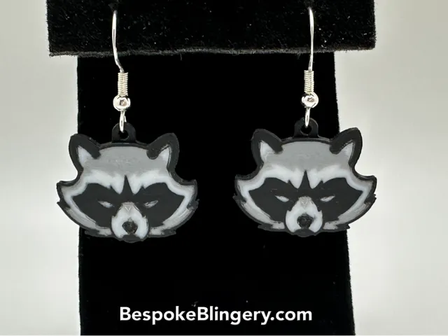 Raccoon Earrings