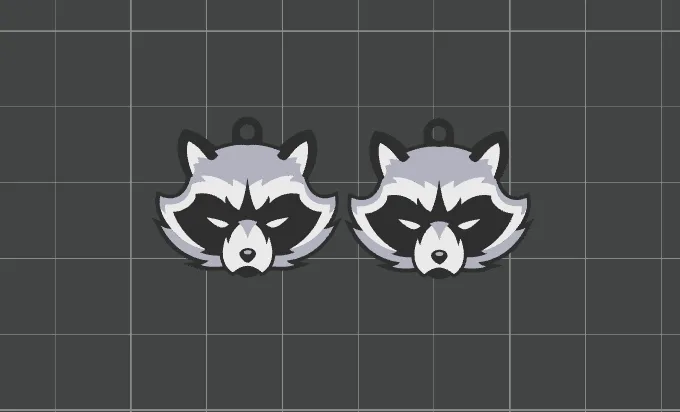Raccoon Earrings view 3