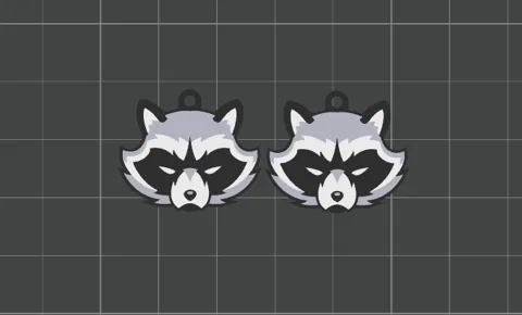 Raccoon Earrings view 3
