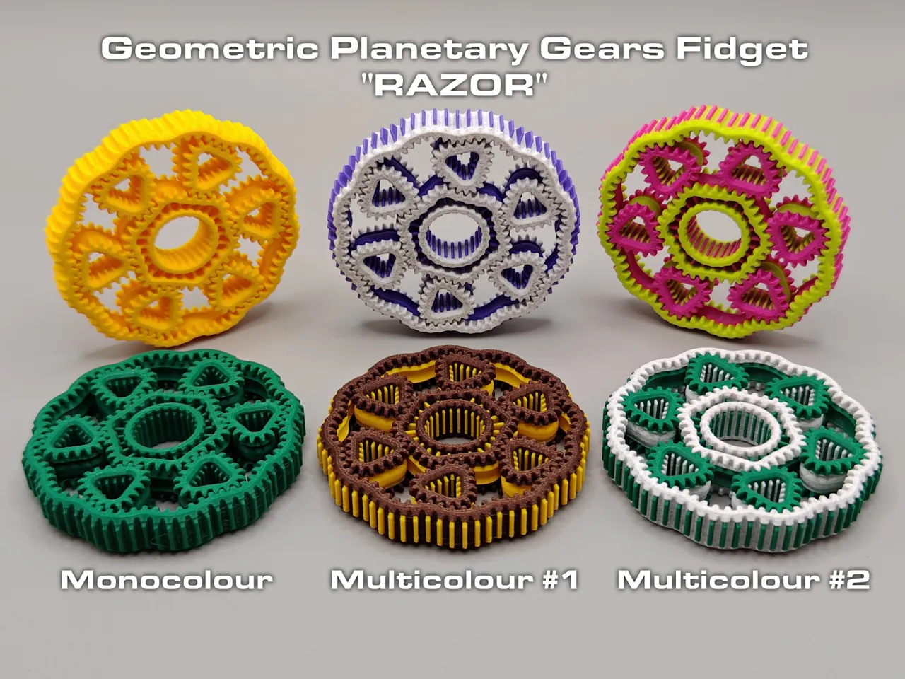 "Razor" Geometric Planetary Gears Fidget Spinner view 2