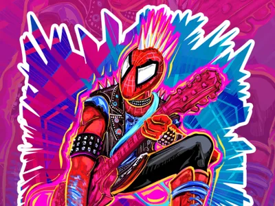 Punk Rock SpiderMan Hueforge