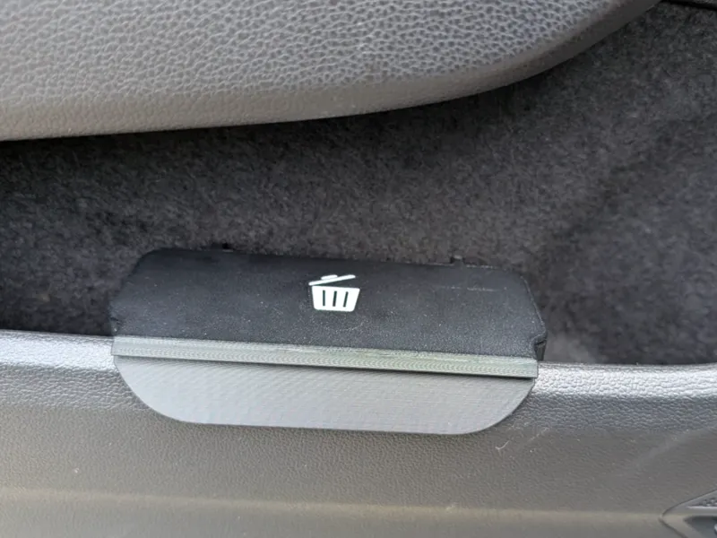 Car door trashbag holder