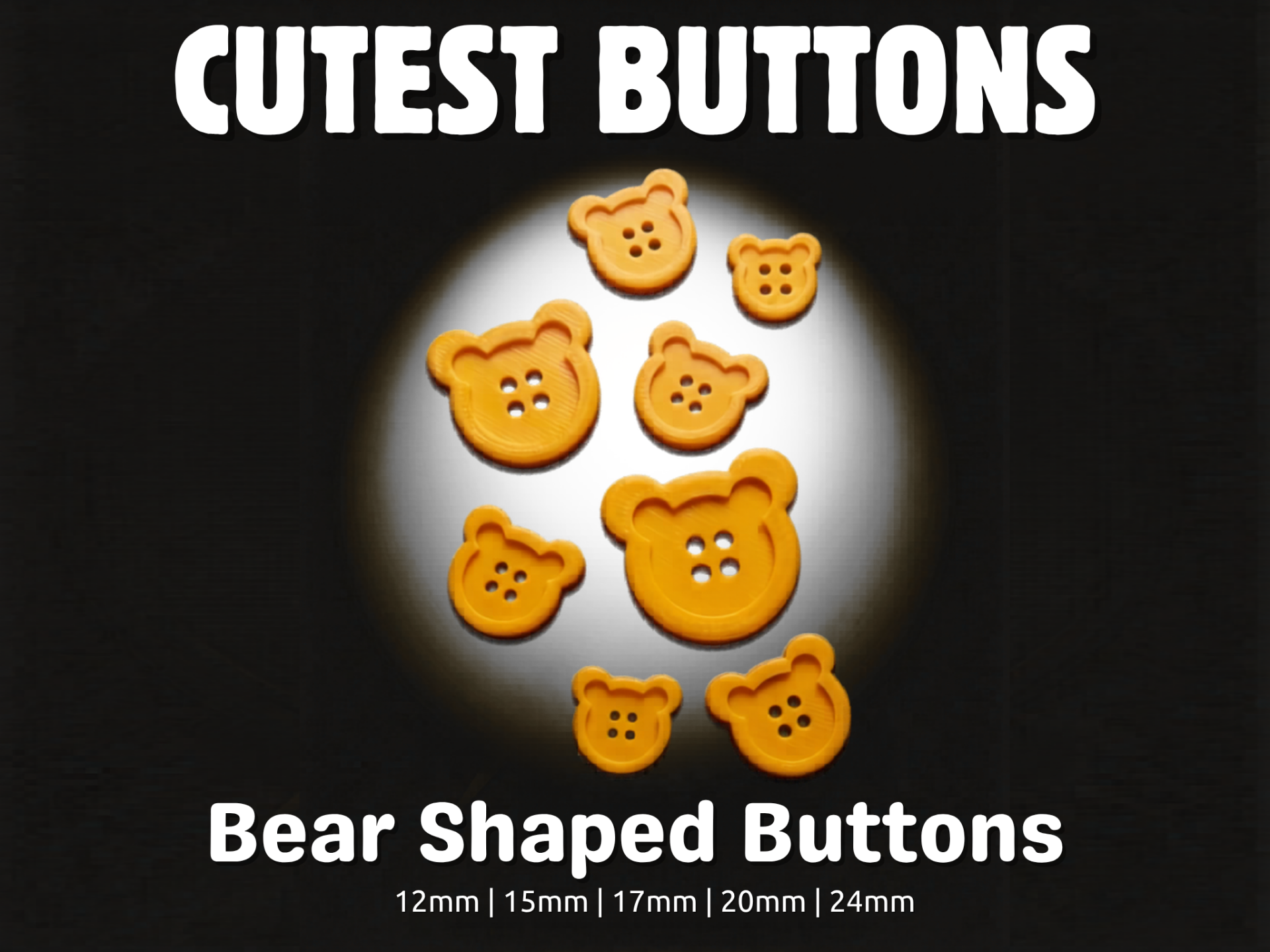 Bear shaped buttons