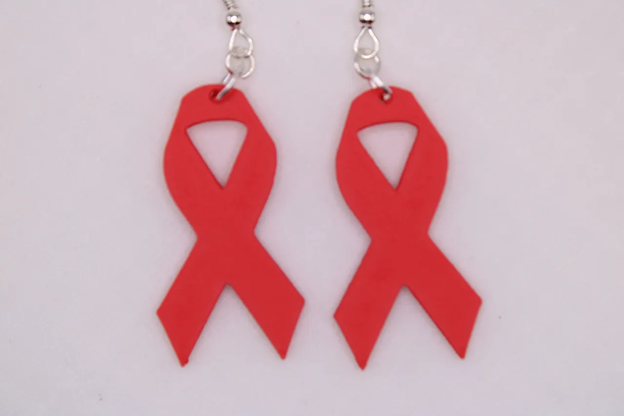 Awareness Ribbon Keychain and Earrings view 4