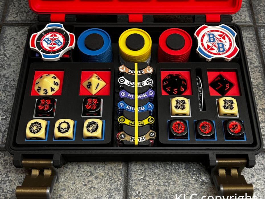 Blood Bowl League Box & Different sized Dice Boxes