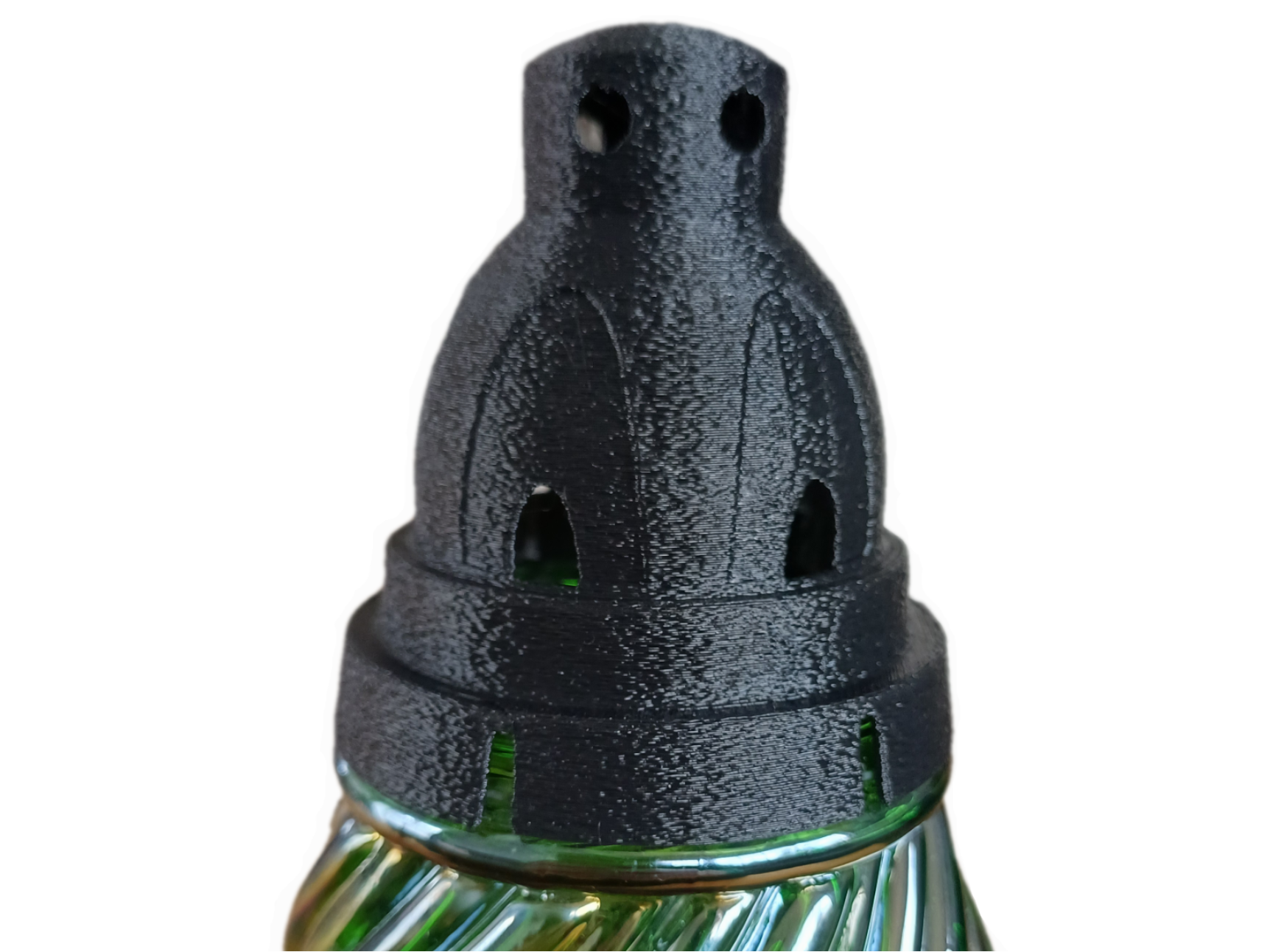 Plastic cap lid for grave candles 72mm