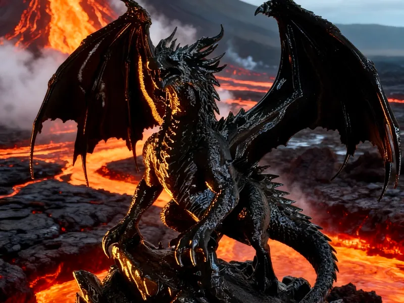 Inferno Dragon – Lava Core 3D Print Statue