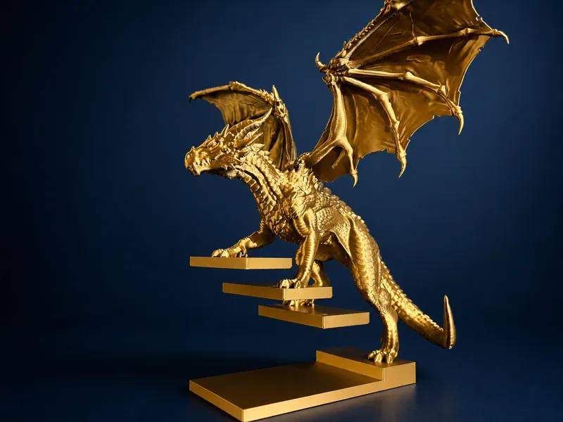 Dragon stairs optical ilusion