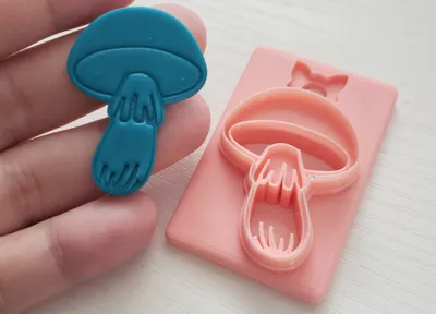 Mushroom 1 Polymer Clay Earring Cutter