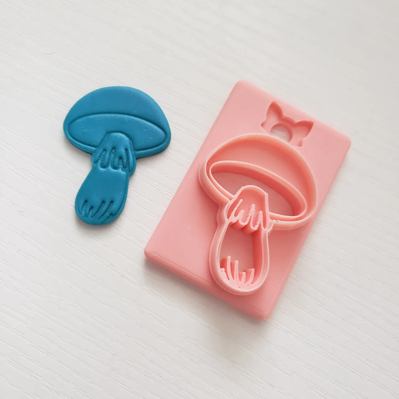 Mushroom 1 Polymer Clay Earring Cutter view 2