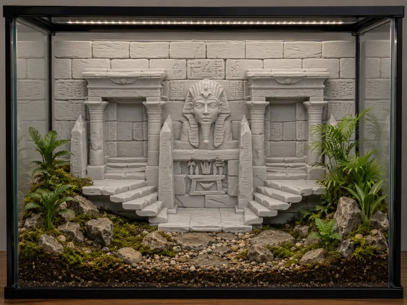 Egyptian Temple - Terrarium & Aquarium Background
