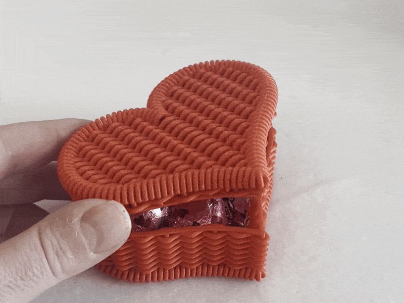 Woven Heart Candy Basket
