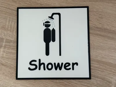 Diver Shower Sign – Humor Meets Design! 