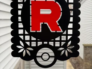 Pokemon Pennant Banner 'Papel picado' Team Rocket