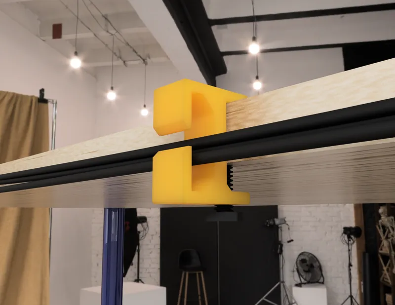 behind desk cable clip
