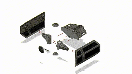 TIE ADVANCED X1, Darth Vader's Tie Fighter view 2