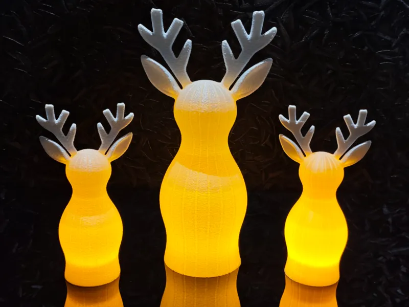 Festive Christmas Reindeer +tea light – No Support