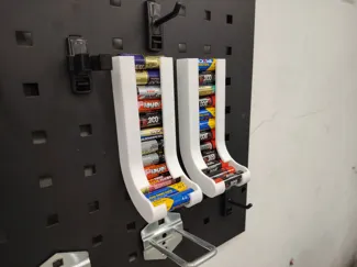 Battery Holder for square pegboard
