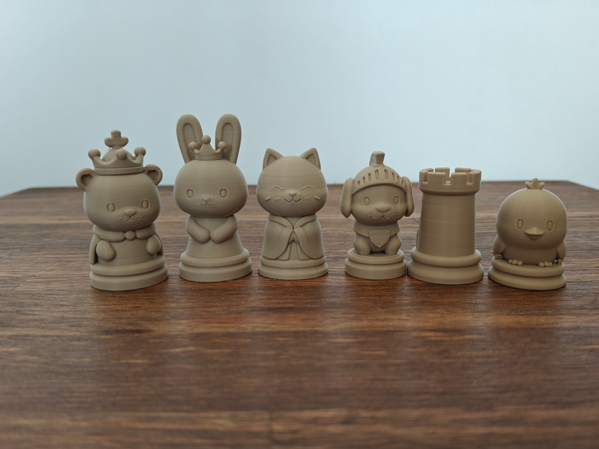 Adorable Chibi Animal Chess Pieces Collection