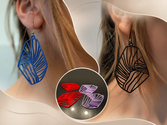 Elegant Earrings - Quick Gift & Print - Model #02