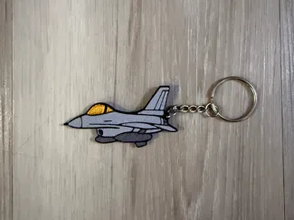 F-16 fighter jet keychain