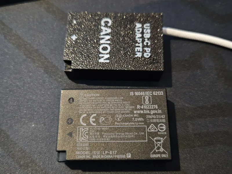 Canon LP-E17 USB-C (PD) Dummy Battery
