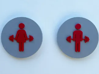 Señalética baño gimnasio