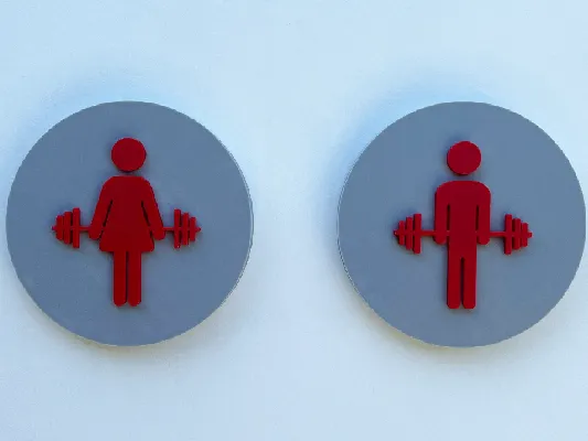 Señalética baño gimnasio