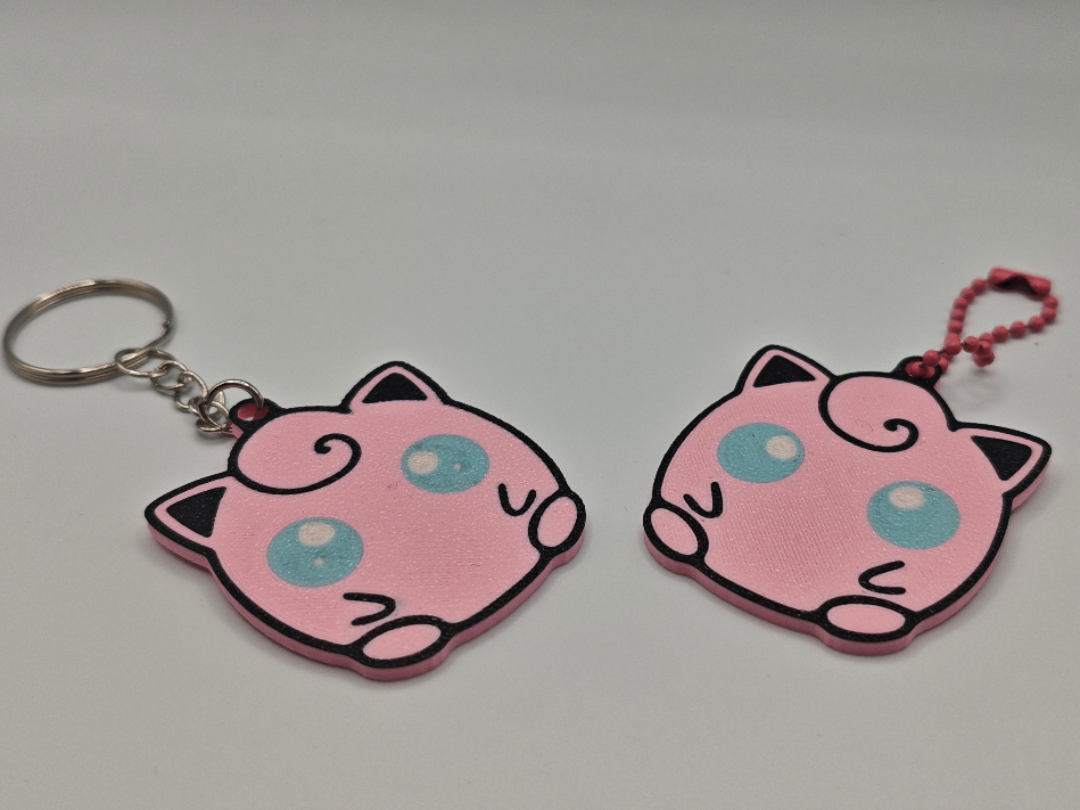 Jigglypuff - Chibi Sitting Keychain