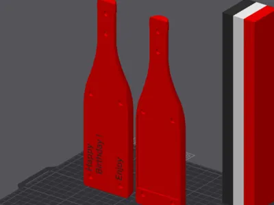 Wine bottle gift card holder