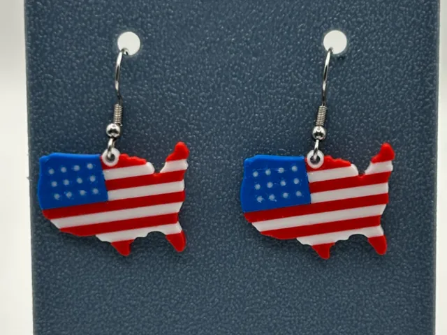4th of July USA earrings