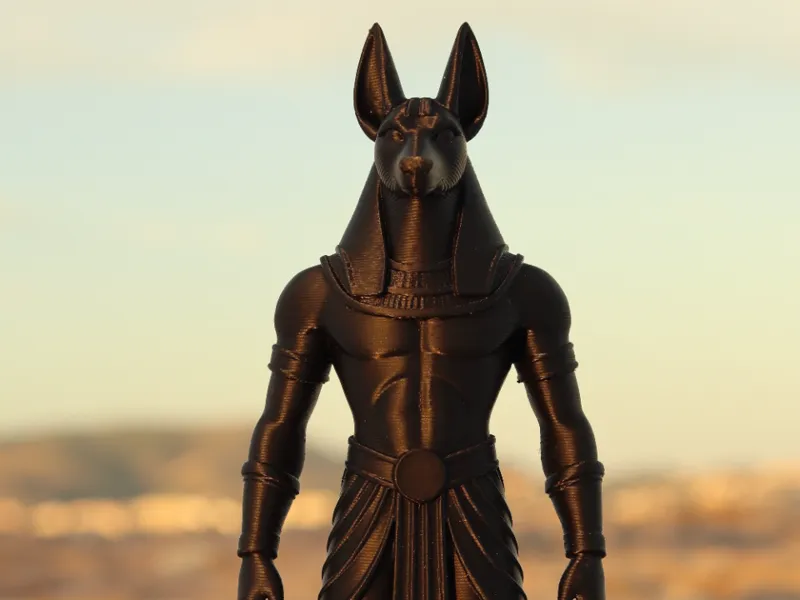 Anubis, Egyptian god of death, defiant