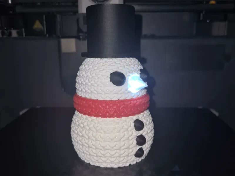 Light Nose Remix for Knitted Snowman