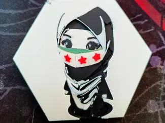 Free Syrian Girl - Keychain 2