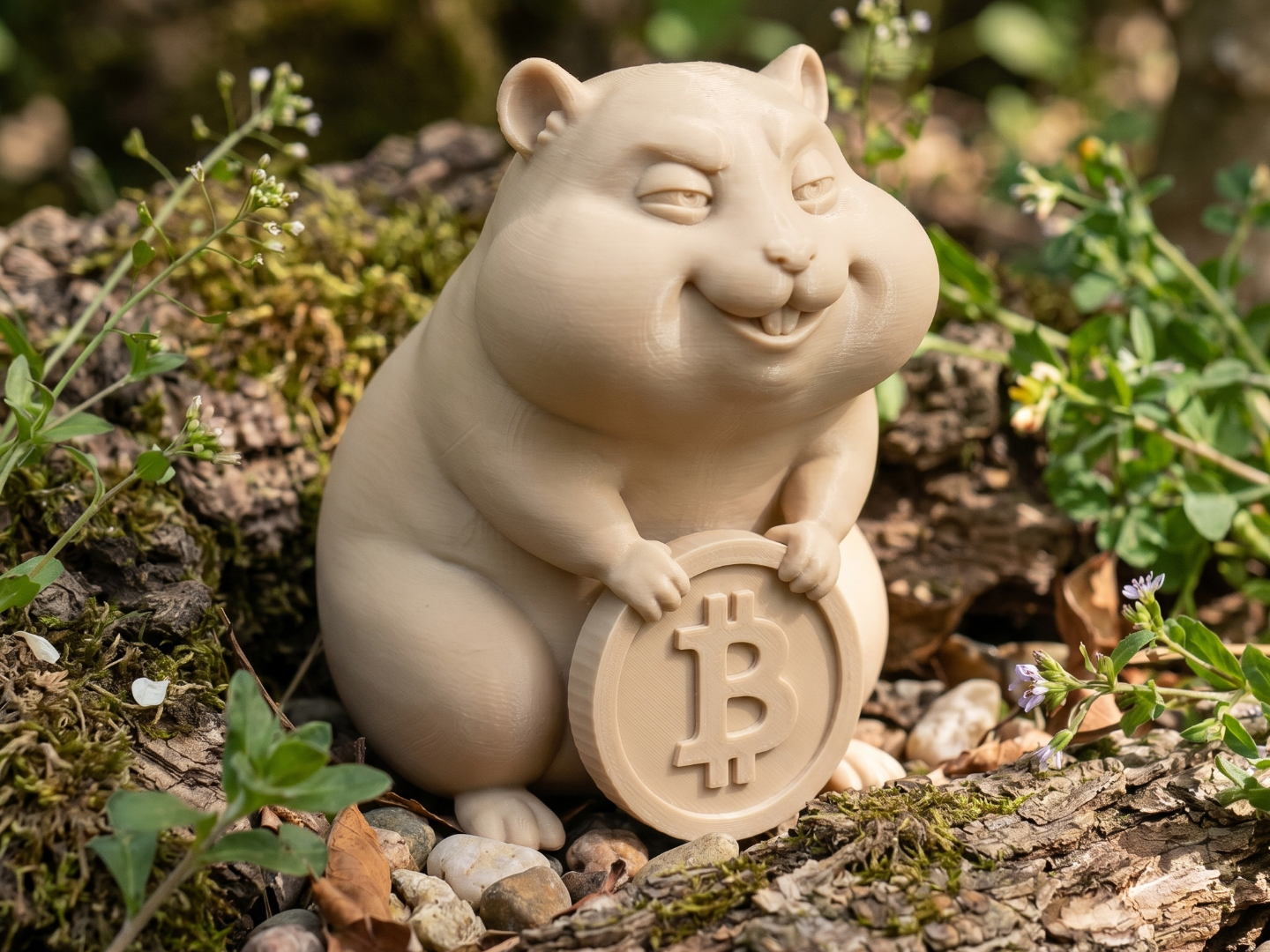 Greedy Bitcoin Hamster Figurine