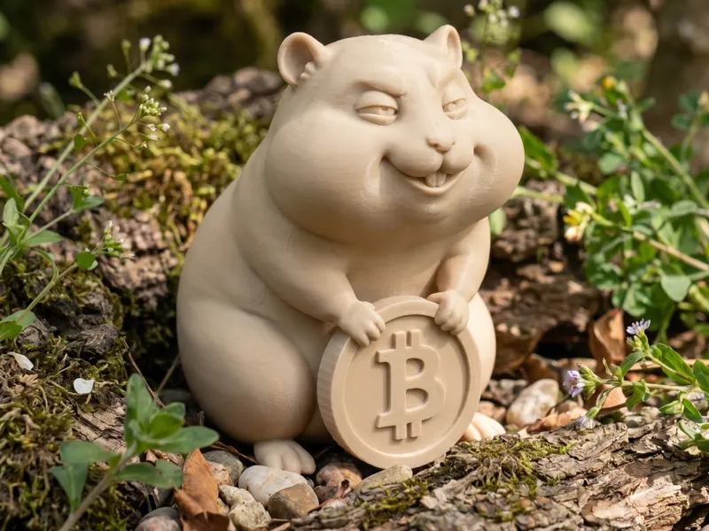 Greedy Bitcoin Hamster Figurine