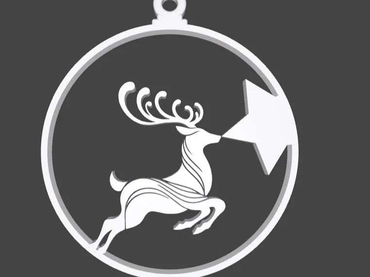Rain Deer and Star Ornament