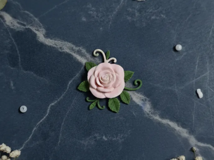 Subtle Deco Rose: Timeless Floral Detail