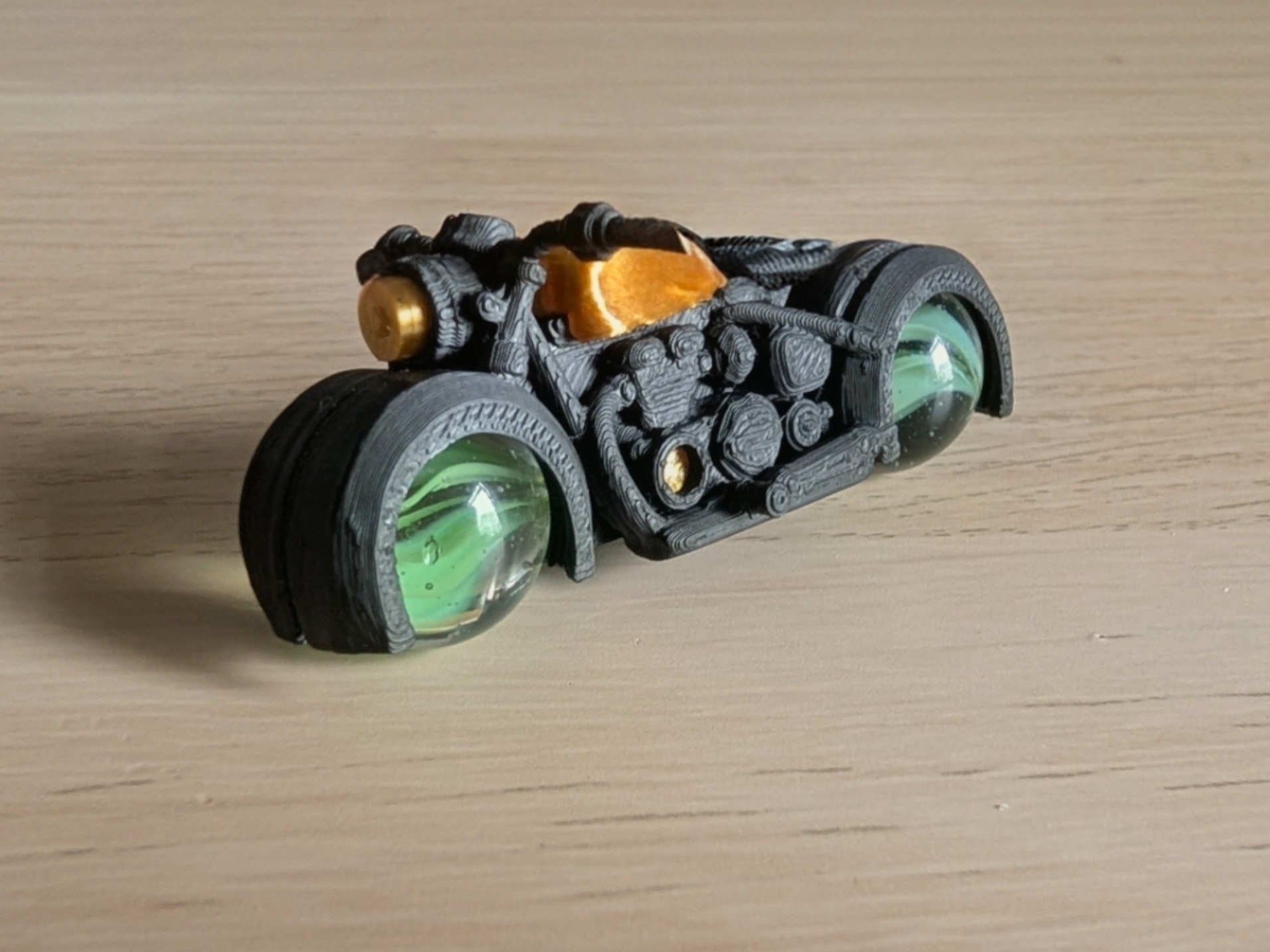 Bobber Style Marble Motorcycle