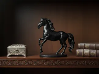 Elegant Black Stallion – Modern Minimalist Decor