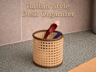 Rattan Rope Storage Basket – Dual Color Fuzzy Skin