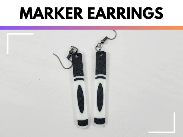 Marker Earrings for Teacher Outfit of the Day