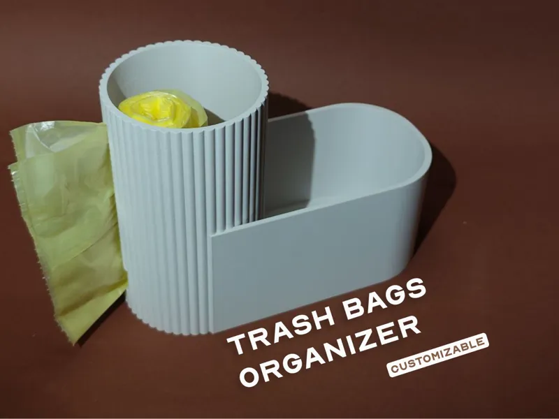 Parametric Trash bags holder with teeth cutter