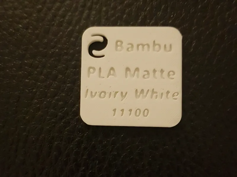 Échantillon filament Bambu PLA Ivoiry White(11100)