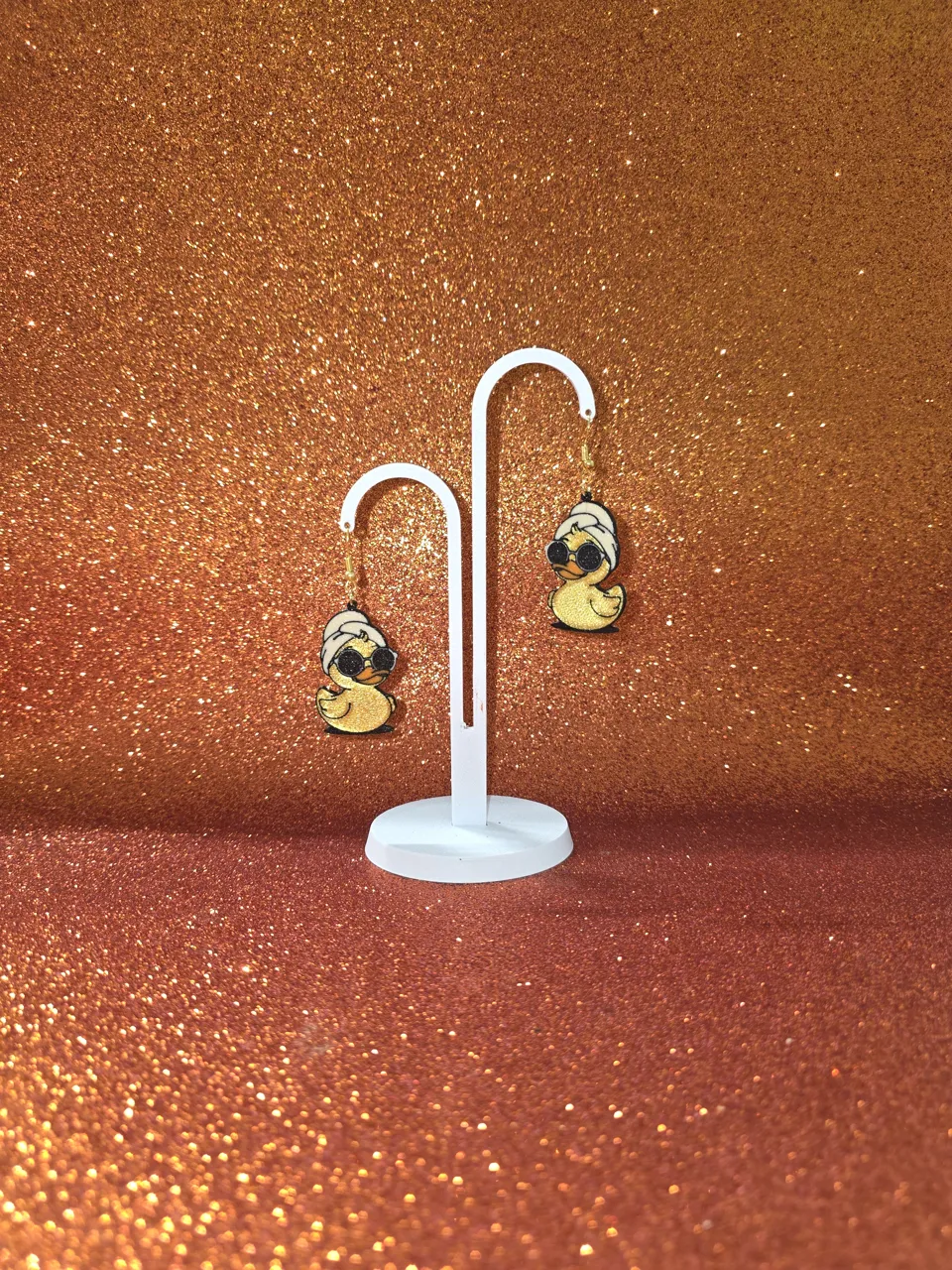 Cool ducky earrings view 3